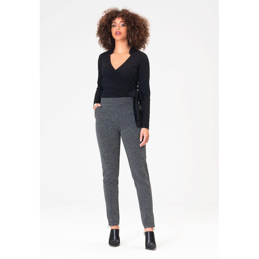 Leota Nola Pant in Salt & Pepper Charcoal